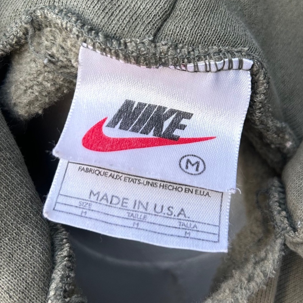 Vintage 90s Nike Hoodie Women Brown Distressed Athletics Spellout Pullover - Picture 4 of 8